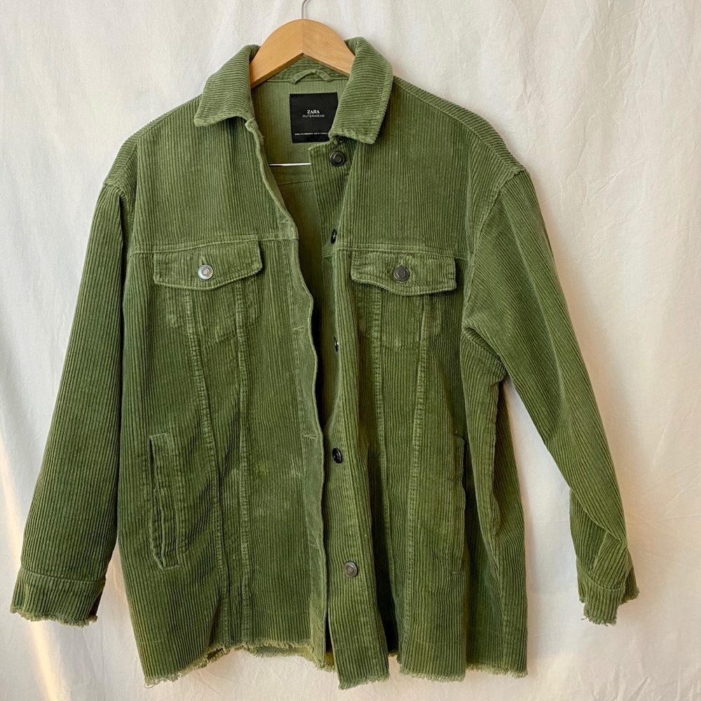 Zara Green Corduroy Jacket
